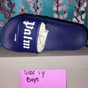 Palm Angels Blue Slide Sandals